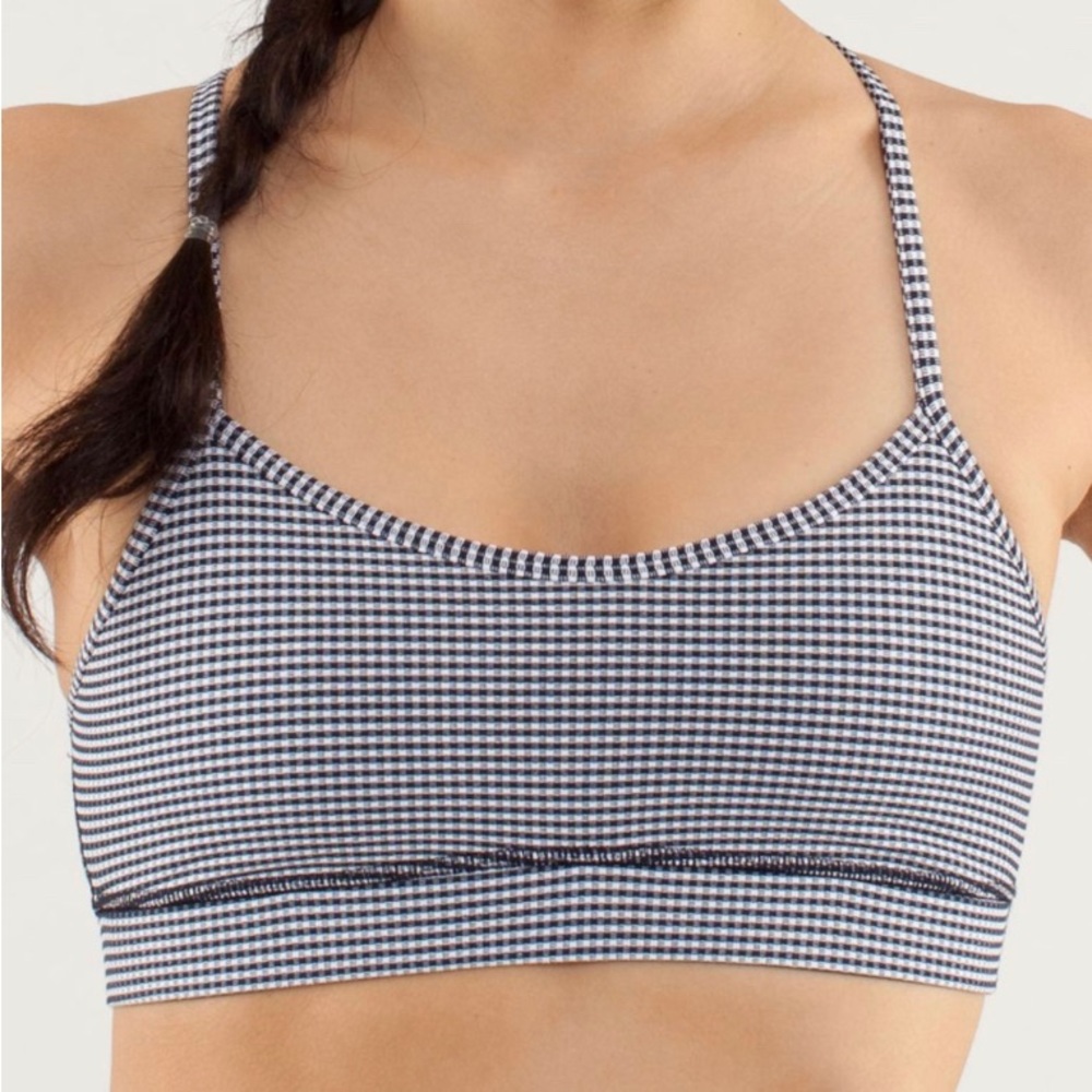 KENZIE ZEIGLER reposh Black and White Checked Lululemon Sports Bra